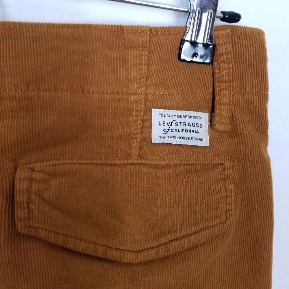 Levis Men XX Cargo Corduroy Cargo Pants Sz 29 x 32 Taper Orange‎ Streetwear Y2K